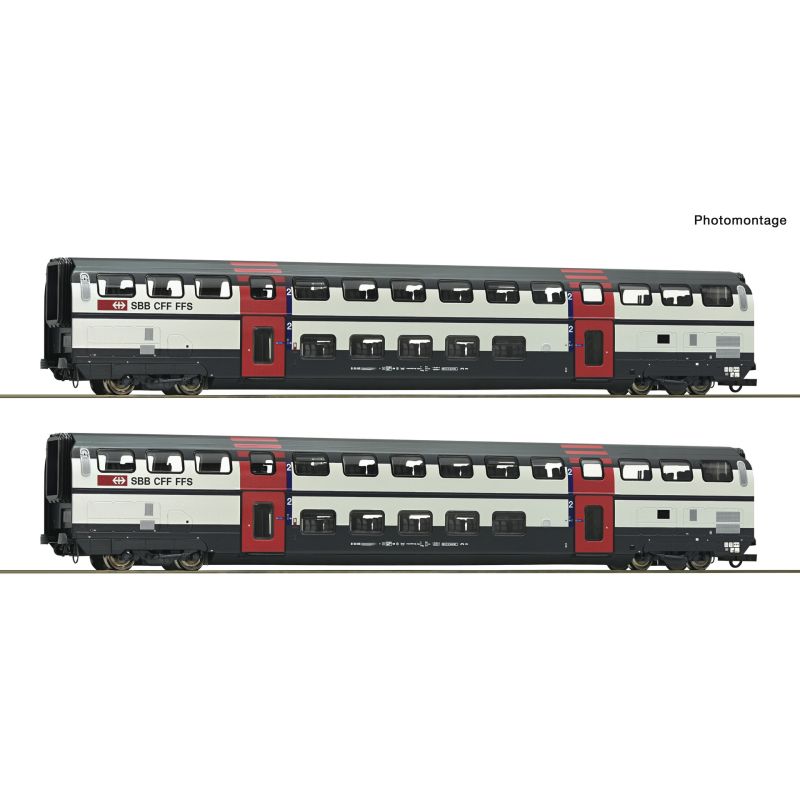 Roco 6200217 2er Set 2. Kl. Doppelstockwagen IC2000 #2