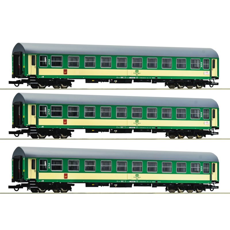 Roco 6200229 Gyorsvonati személykocsi készlet, Y/B70, PKP V
