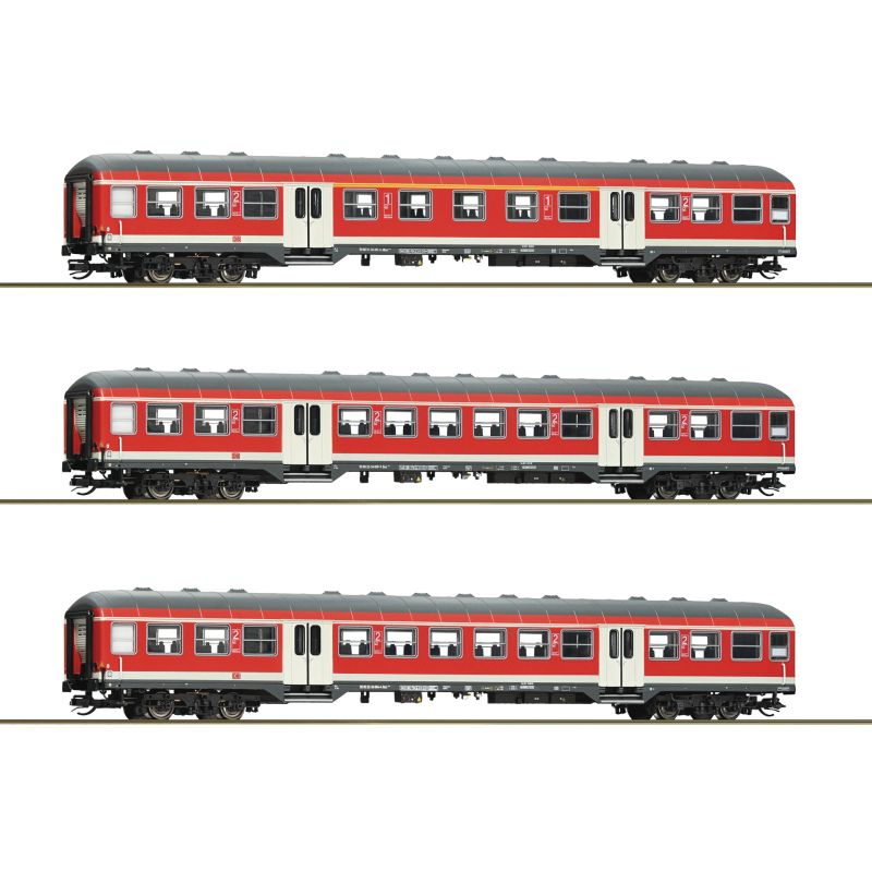 Roco 6280021 Ingajárati személykocsi készlet, Silberlinge, Regio-festés, DB AG VI
