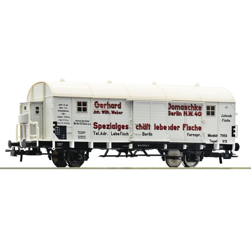 Roco 6600039 Hűtőkocsi fékházzal, Berlin, halszállító, Gerhard Domaschke, DRG II