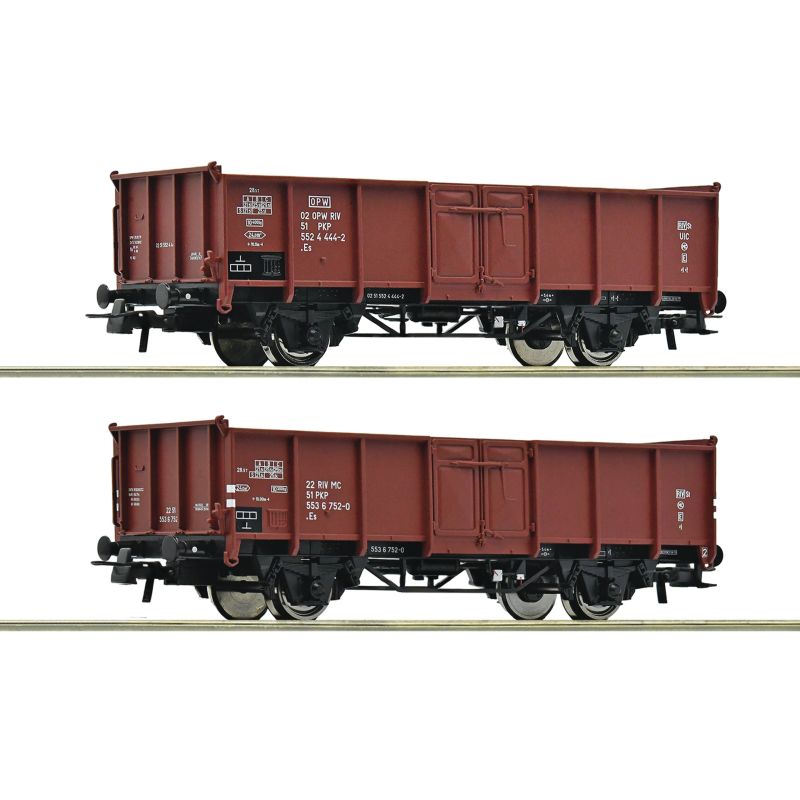 Roco 6600058 Nyitott teherkocsi készlet, Es, PKP IV