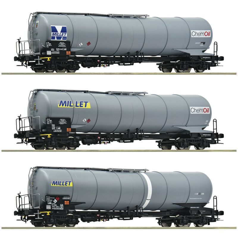 Roco 6600091 Tartálykocsi készlet, Zacns, MILLET VI