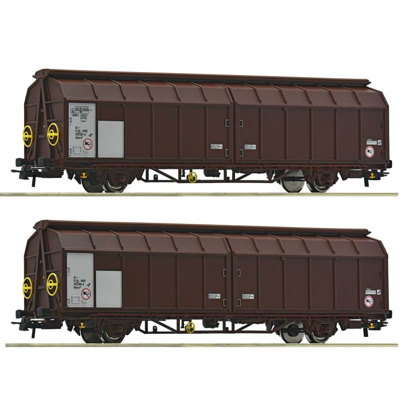 Roco 6600096 Eltolható oldalfalú kocsipár, Himrrs 29, PKP PKP Cargo VI