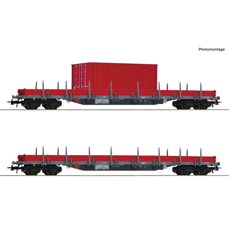 Roco 6600201 2er Set Rungenwagen DB-AG