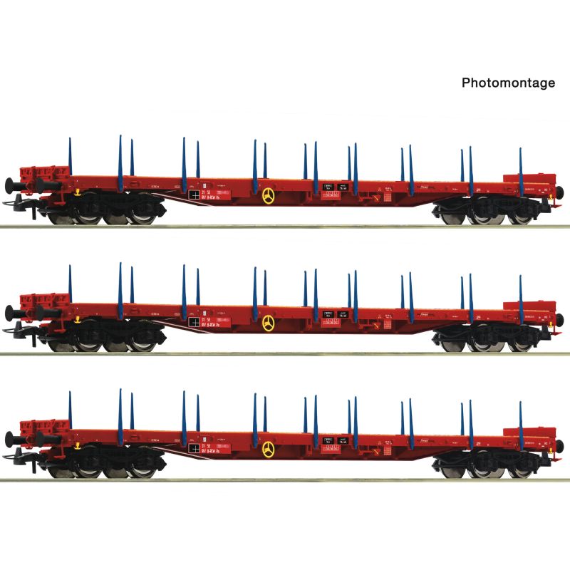 Roco 6600219 Pőrekocsi készlet, Rs, Rail Cargo Wagon, ÖBB VI