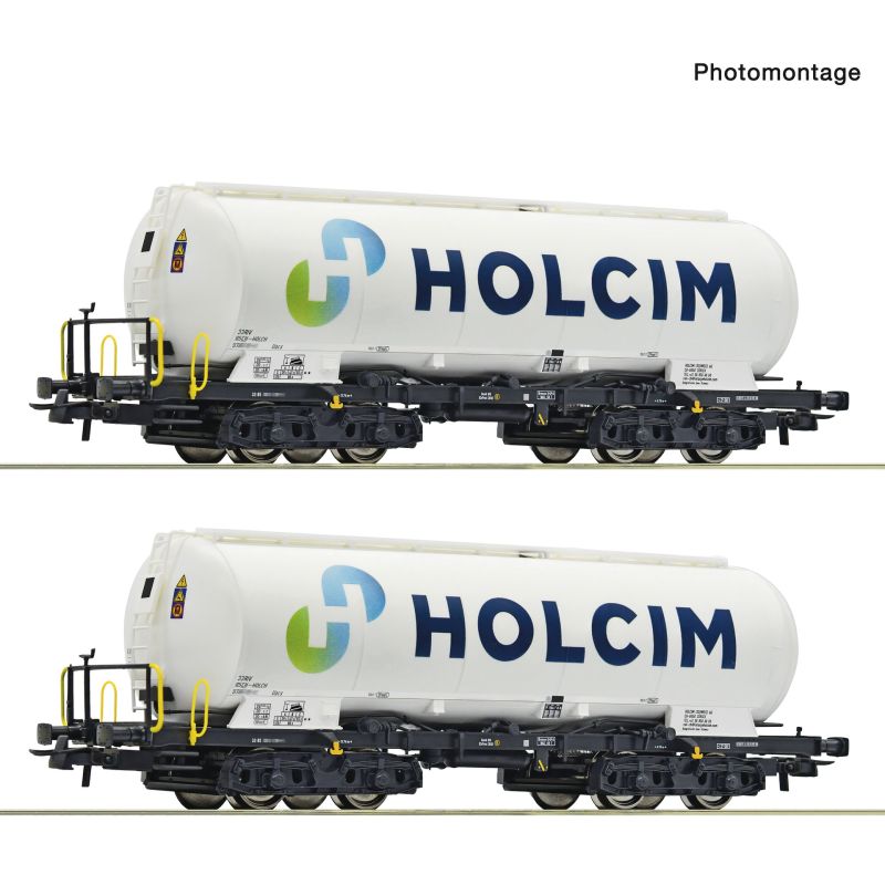 Roco 6600233 2er Set Silowagen Uacs Holcim