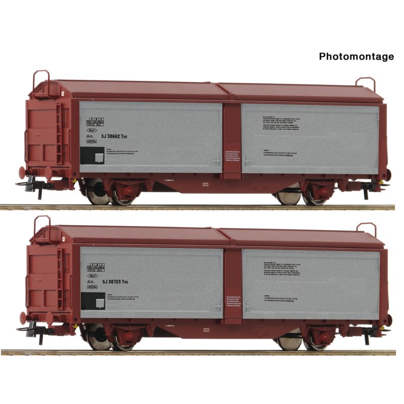 Roco 6600257 2er Set Schiebewand-/dachwagen SJ