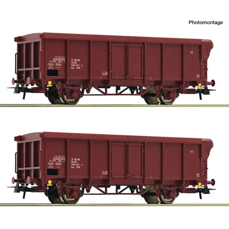 Roco 6600280 2er Set ex. Rolldachwagen DR
