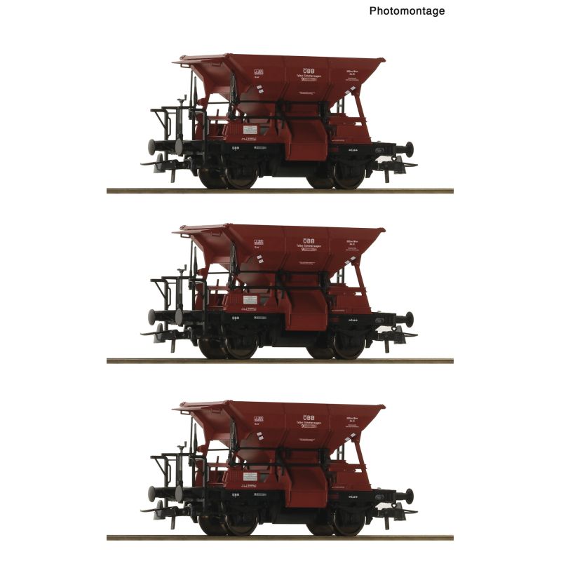 Roco 6600283 3er Set Talbot Schotterwagen ÖBB