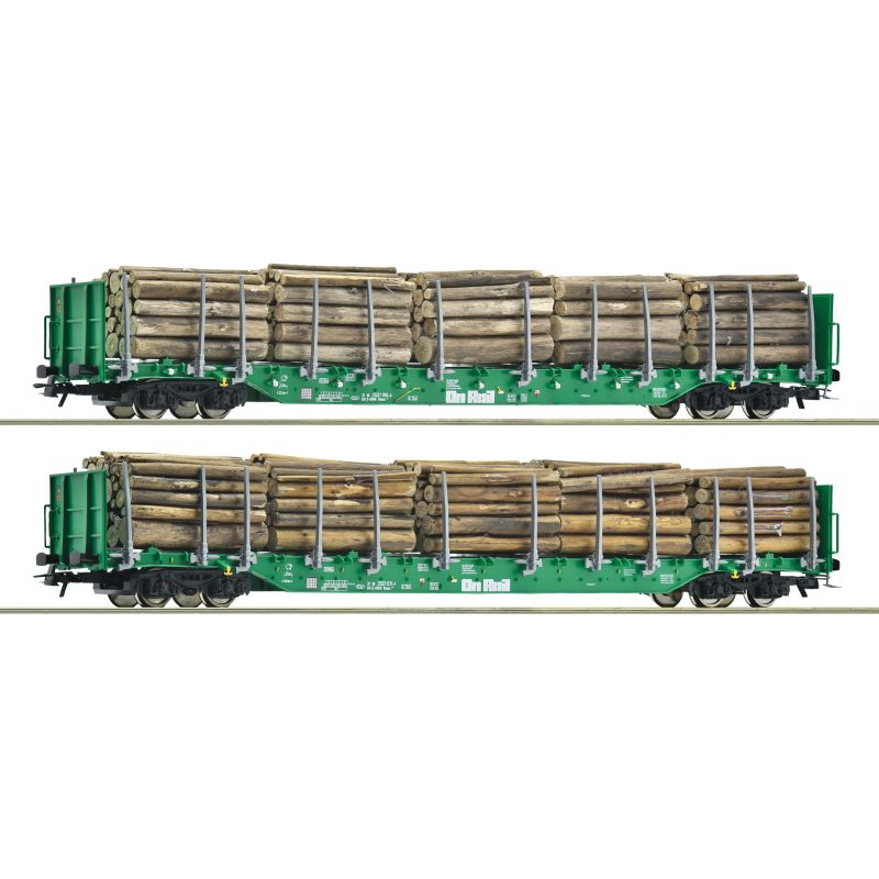 Roco 6600319 Rönkszállító kocsi készlet, Rnoos, OnRail VI