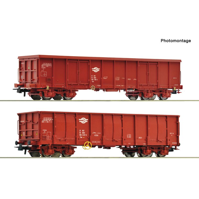 Roco 6600480 Nyitott teherkocsi készlet, Eas, MÁV V