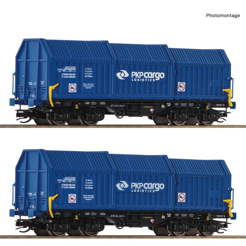 Roco 6680008 Teleszkópos kocsi készlet, Shimmns, PKP Cargo, PKP VI