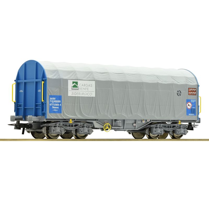 Roco 67315 Ponyvás kocsi Shimmns RailSider-Cargas (RENFE) VI