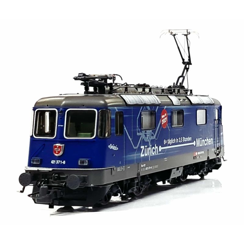 Roco 71413 Villanymozdony, Re 421 371-6,Muc-Zur, SBB VI, hangdekóderrel