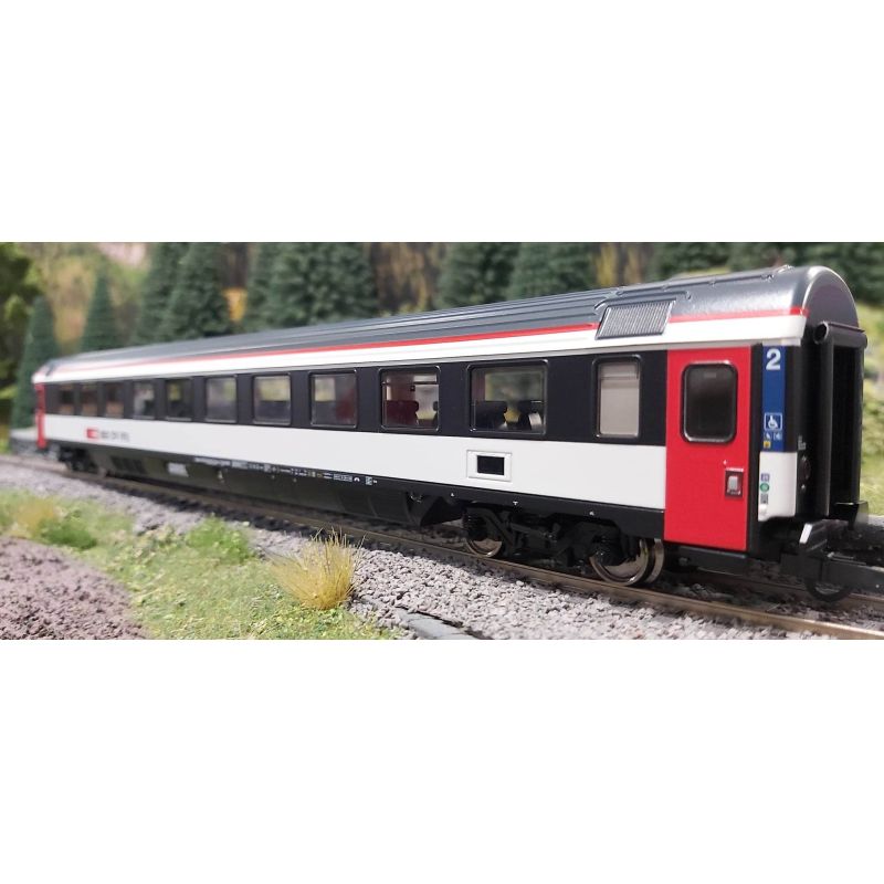 Roco 74636 Személykocsi, 2.o., Bpm, EC, SBB VI, 2. pályaszám