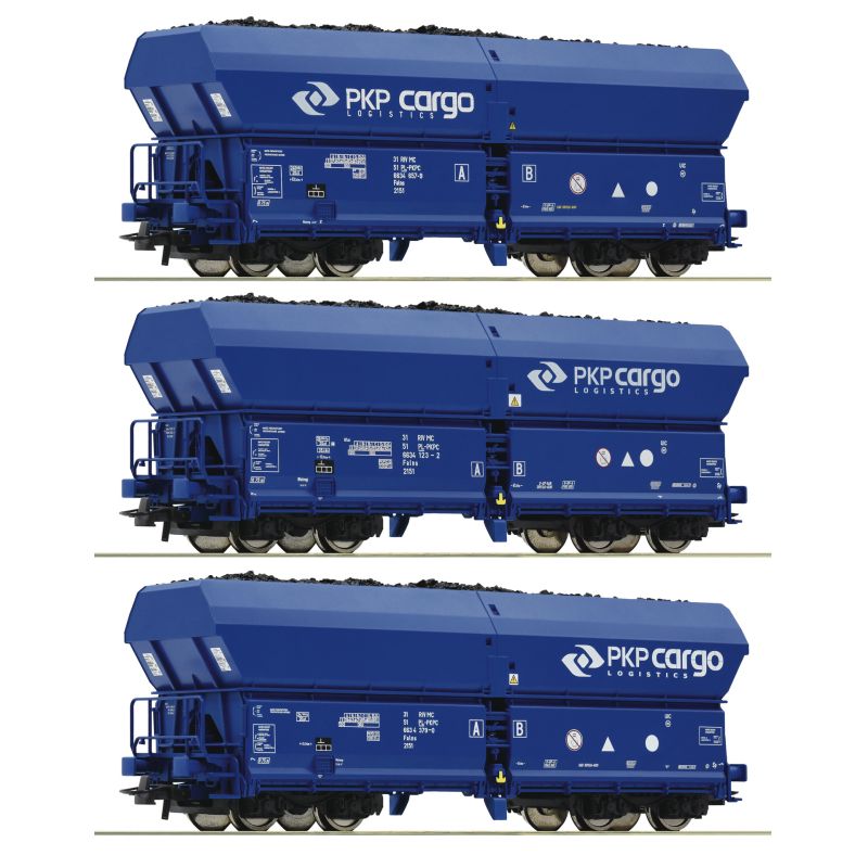 Roco 76046 Önürítős kocsi szett Falns, PKP Cargo, PKP VI