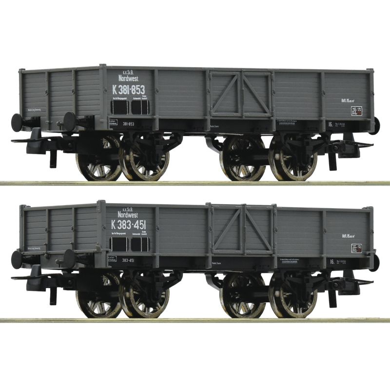 Roco 76048 Nyitott teherkocsi szett, kkStB I