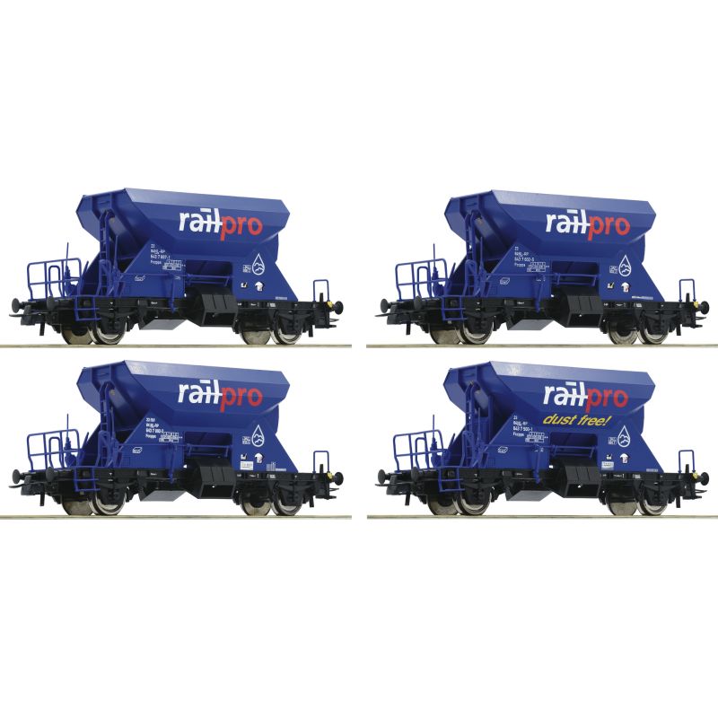 Roco 76137 Önürítős kavicsszállító kocsi szett Fccpps,  RailPro VI