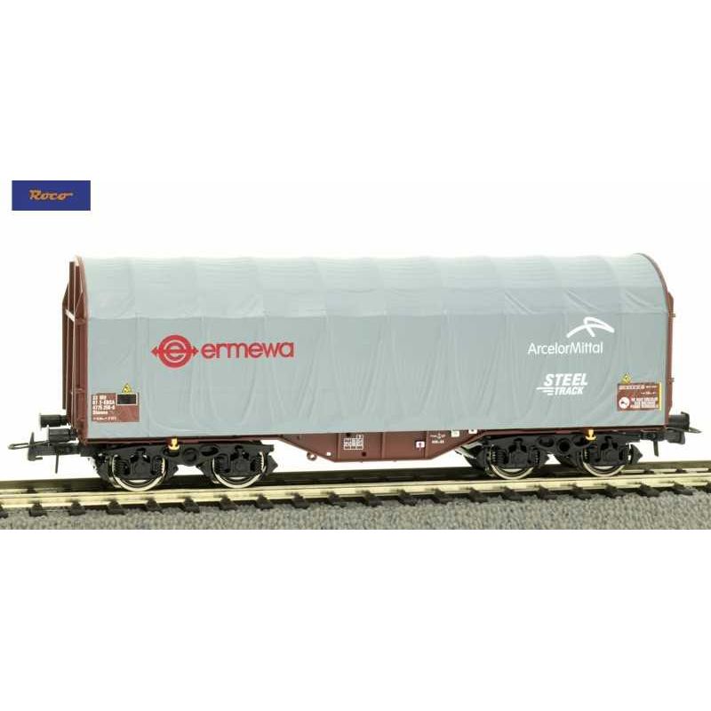 Roco 76447 Eltolható oldalfalú ponyváskocsi Shimms, Ermewa V