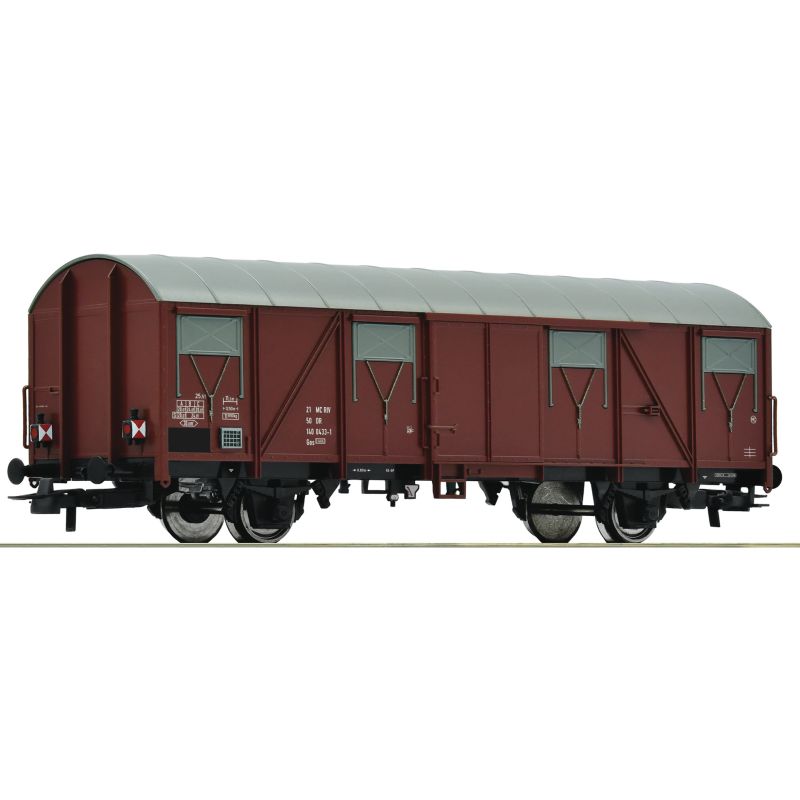 Roco 76617 Zárt teherkocsi, Glmhs, működő zárfénnyel, DR IV