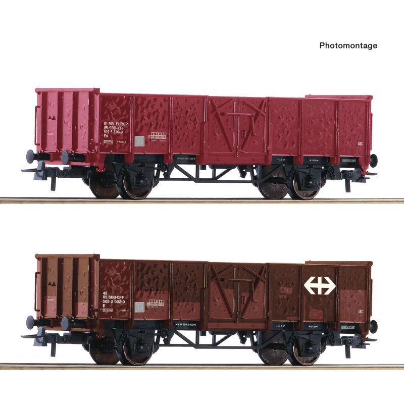 Roco 77034 Nyitott teherkocsi készlet, L7, SBB IV-V