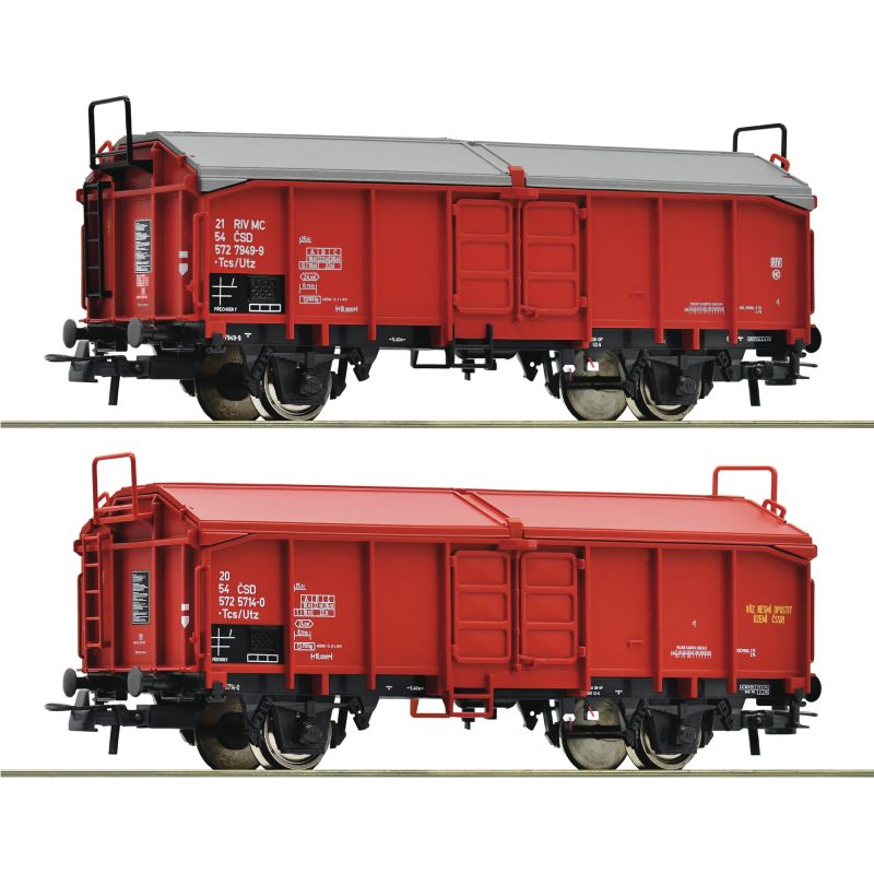 Roco 77040 Csapótetejű kocsi készlet, Tams, CSD IV