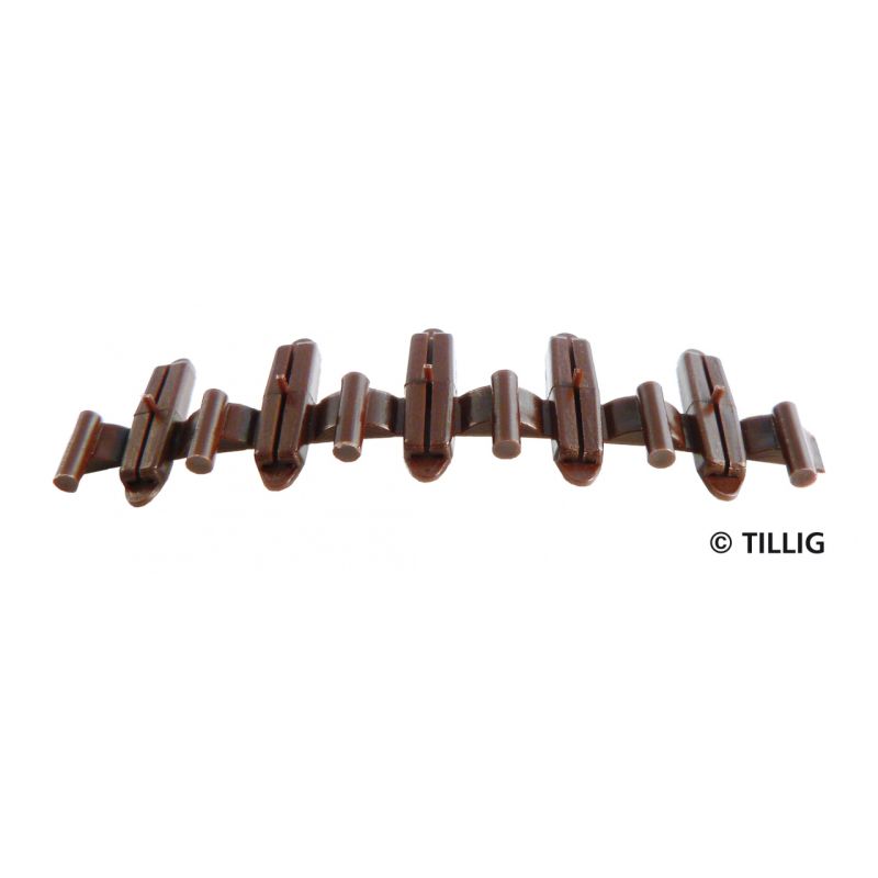Tillig 85502 Szigetelő sínösszekötő, barna, 20 db