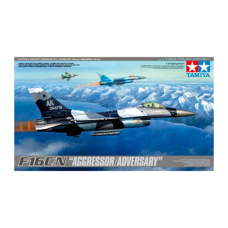 Tamiya 61106 F-16 CN "Aggressor/Adversary" kiadás 1/48