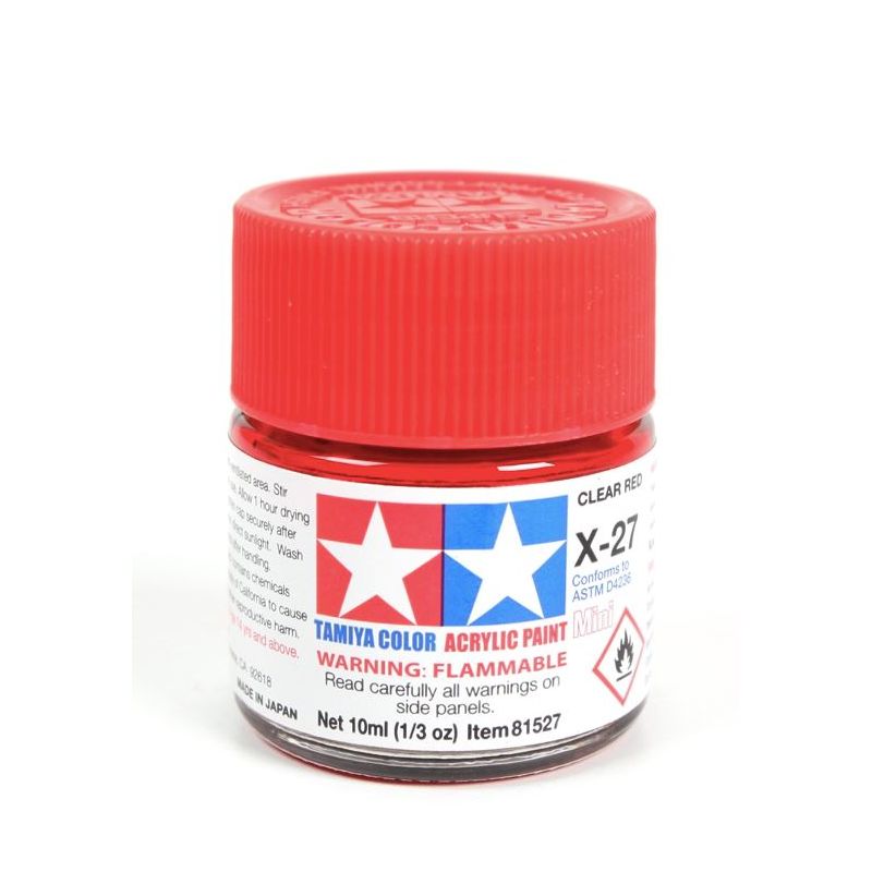 Tamiya X-27 81027 Áttetsző Piros