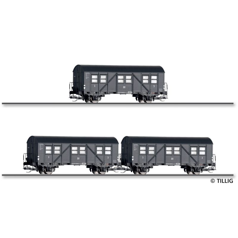 Tillig 01103 Reisezugwagenset der DRG, bestehend aus drei Reisezugwagen Mci-43, Ep. II