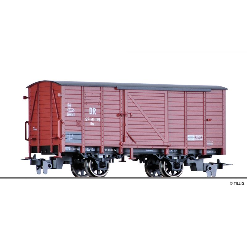 Tillig 05905 ged. teherkocsi H0e, DR, Ep.III