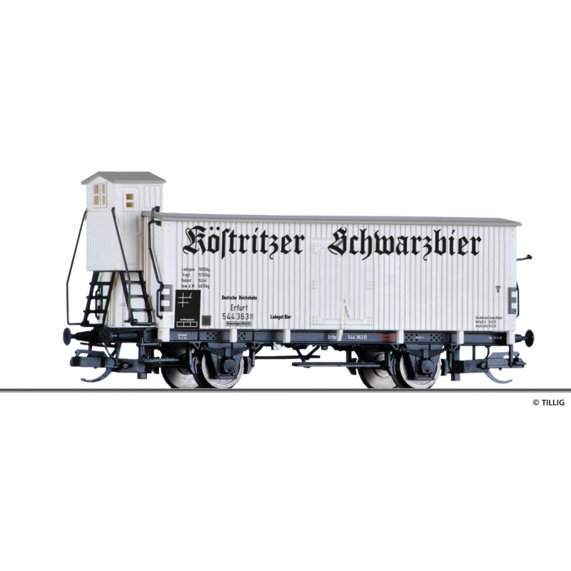 Tillig 17387 Hűtőkocsi Fürstliche Brauerei Köstritz, eingestellt bei der DRG, Ep. II
