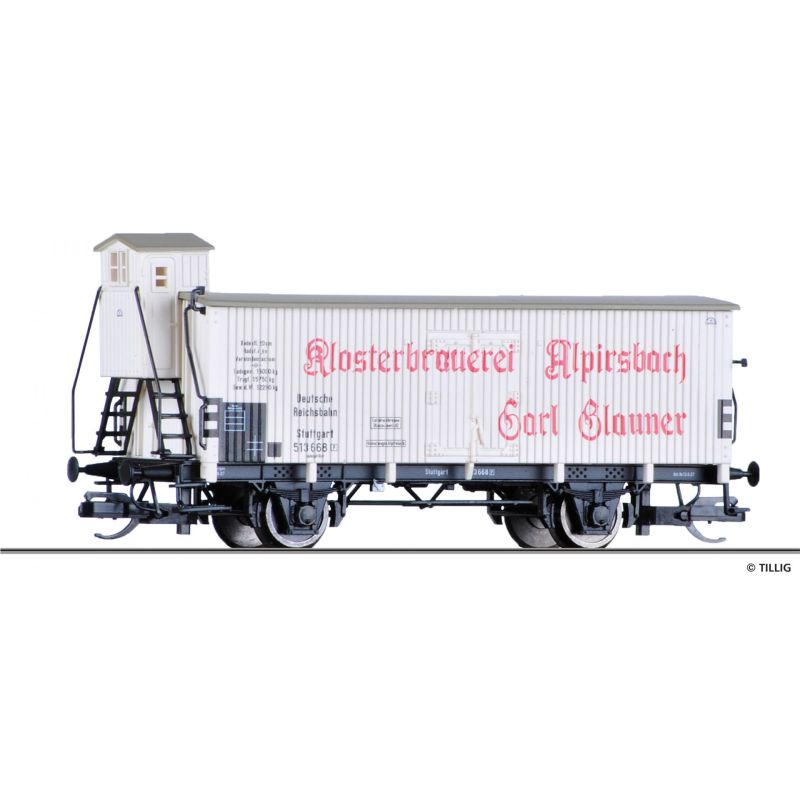 Tillig 17389 Hűtőkocsi Klosterbrauerei Alpirsbach, eingestellt bei der DRG, Ep. II