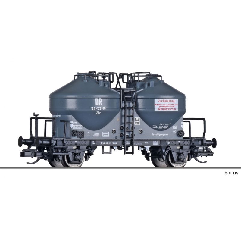 Tillig 17707 Poranyagszállító silókocsi Zkz, DR III