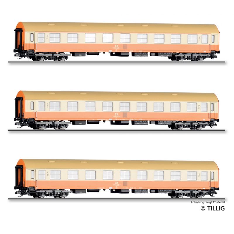 Tillig 70063 Személykocsi készlet, „Städteexpress“ , Typ Y/B 70, DR IV