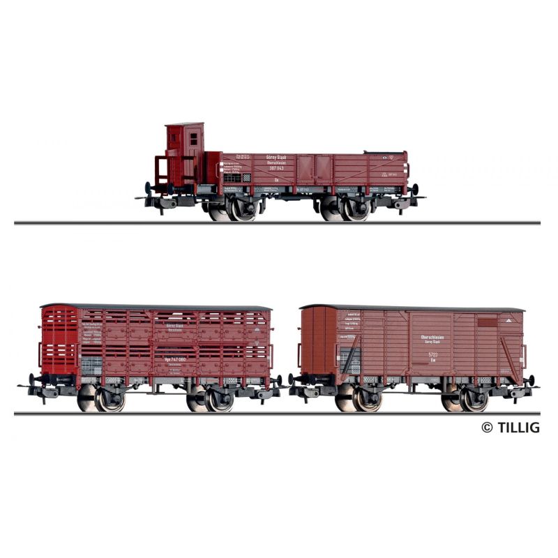 Tillig 70067 Teherkocsi készlet, Gorny Slask/Oberschlesischen Eisenbahn II