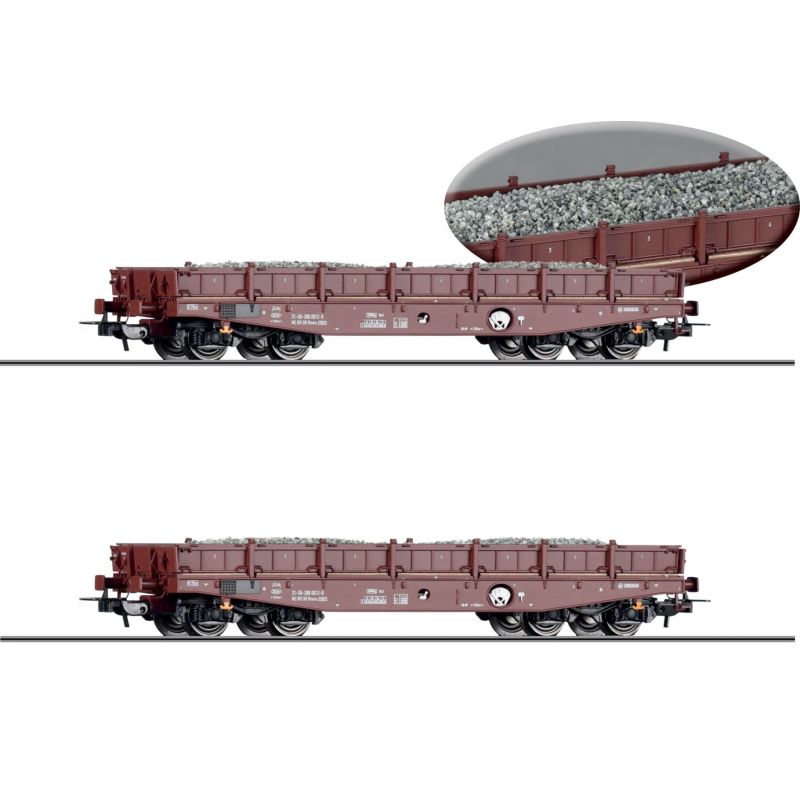 Tillig 70071 Teherkocsi készlet, Rmms 3960, DR IV, kavics rakománnyal