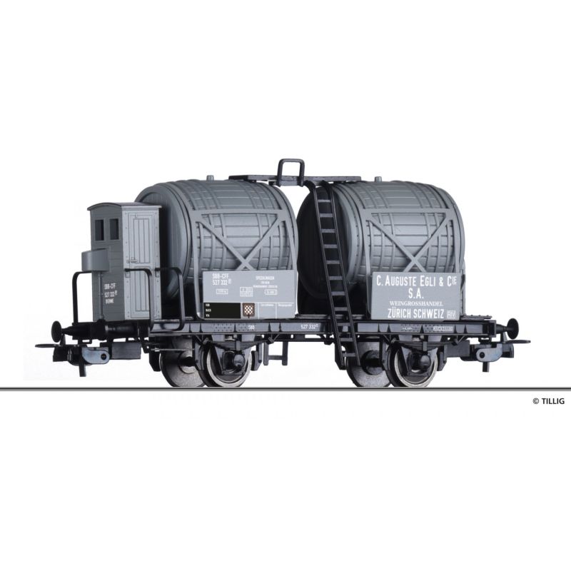Tillig 76790 Borszállító kocsi, C. Auguste Egli Cie., SBB III