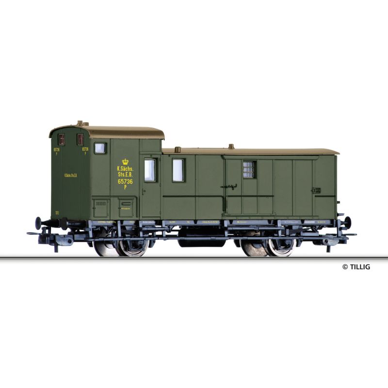 Tillig 77064 Güterzugpackwagen der K.Sächs.Sts.E.B., Ep. I