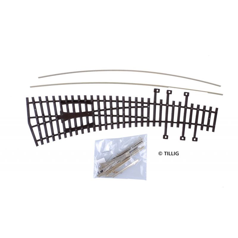 Tillig 82410 Építhető íves váltó 15/30', balos