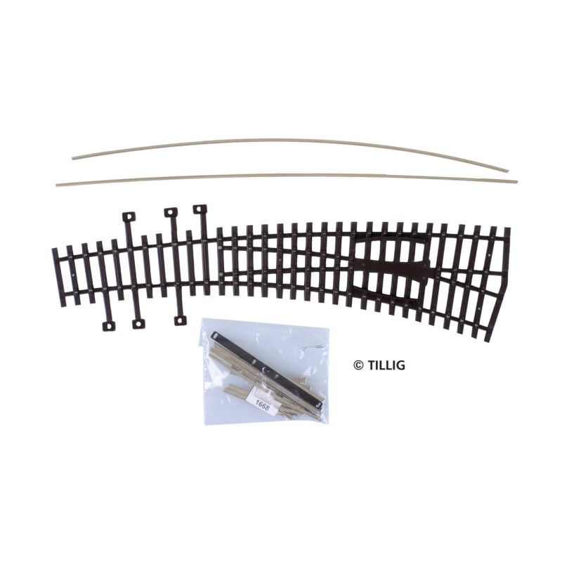 Tillig 82411 Építhető íves váltó 15/30', jobbos