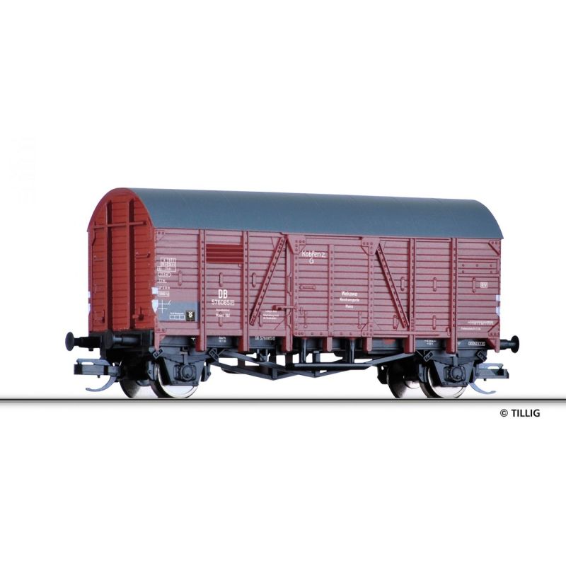 Tillig 95234 zárt teherkocsi Wekawe Weintransporte Mainz, eingestellt bei DB, Ep. III