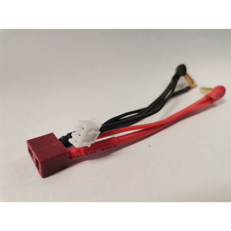 Töltőkábel, DEAN anya--> 90fok 4mm csati, 2S balanszerkábellel