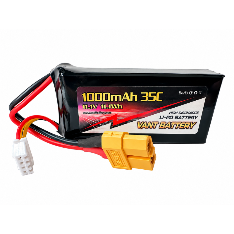 VANT Akku LiPo 1000mAh 11.1V 35C
