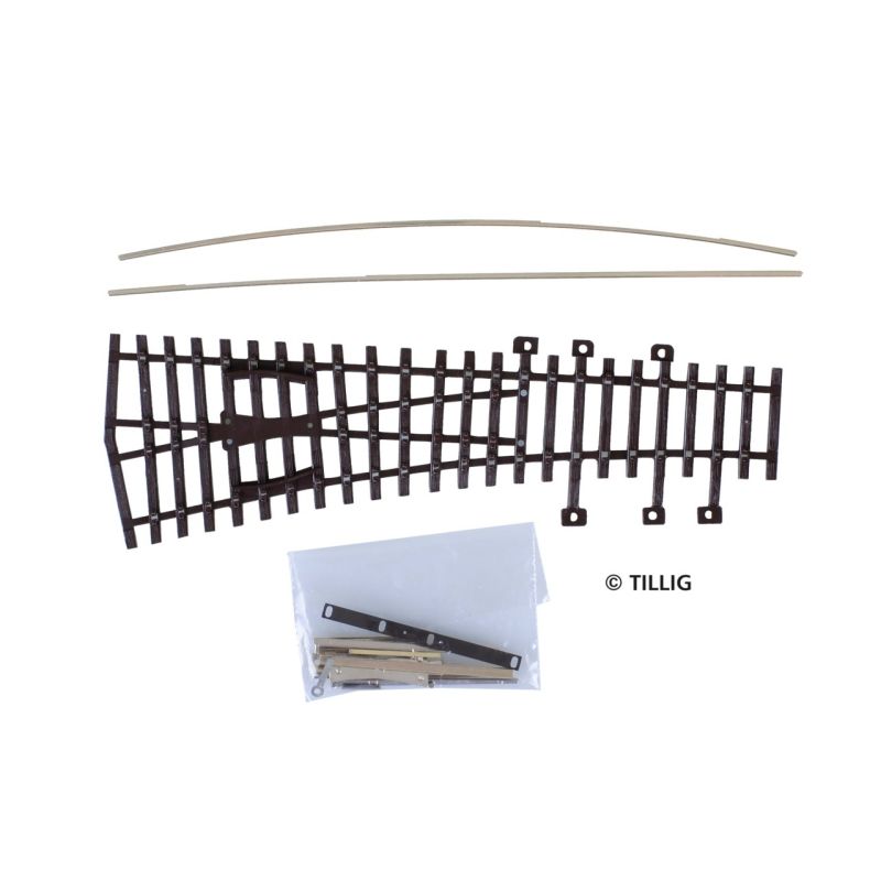 Tillig 82430 Építhető váltó 15', balos