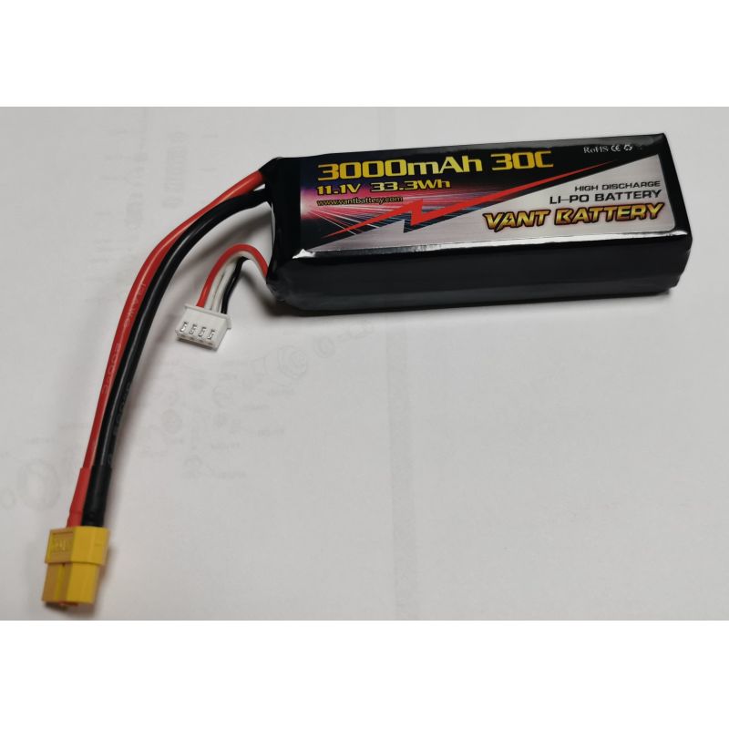Akku LiPo 3000mAh 11.1V 30C