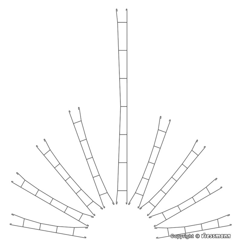 Viessmann 4230 Felsővezeték, 122 mm, 5 db