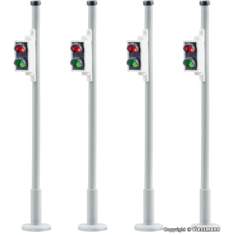 Viessmann 5096 Gyalogátkelőhely közlekedési lámpa, 4 db