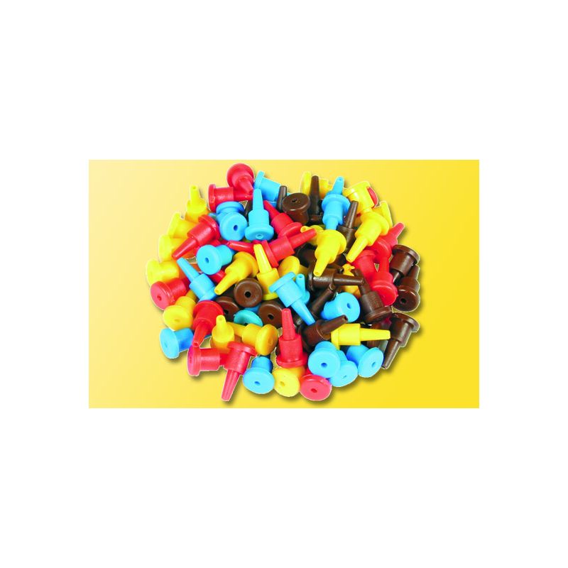 Viessmann 6831 Kábelfoglalat, 40 db (szortiment, négyféle színben)