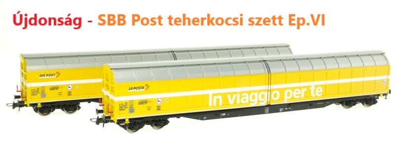 Roco 76153 Zárt teherkocsi szett, postavagon, Post, SBB VI